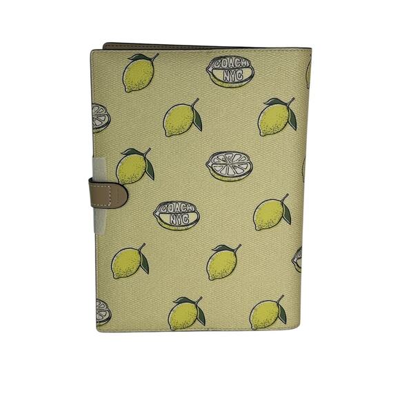 Coach Notebook With Lemon Print Coated canvas/Sv/Garden Glade Multi - Picture 4 of 10